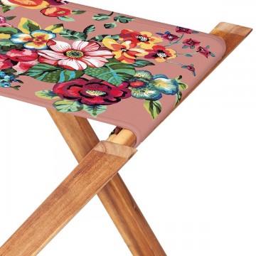 Toile pour pliant pêcheur Shanti rose 2
