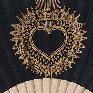 Hand fan AMA noir 2
