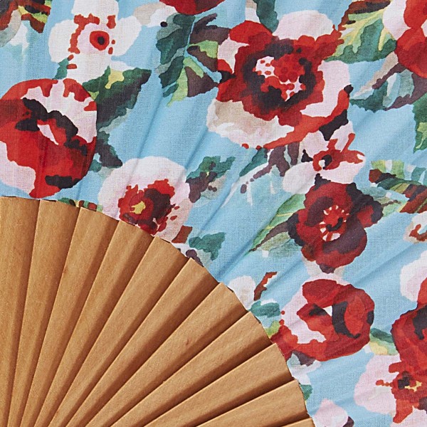 Hand fan RITA turquoise