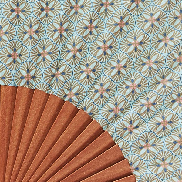 Hand fan LOTUS lagoon