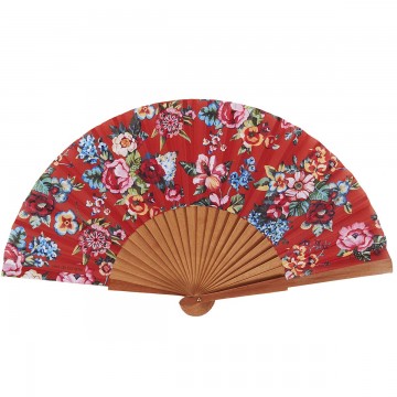 Hand fan SHANTI orange