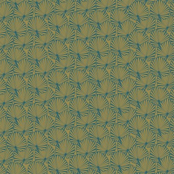 Deckchair canvas TROPICAL doré