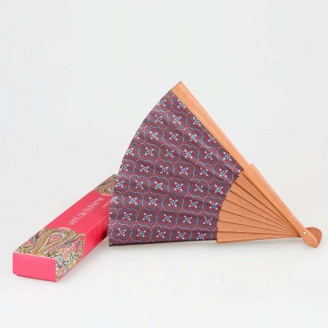 Hand fan LOTUS red 2