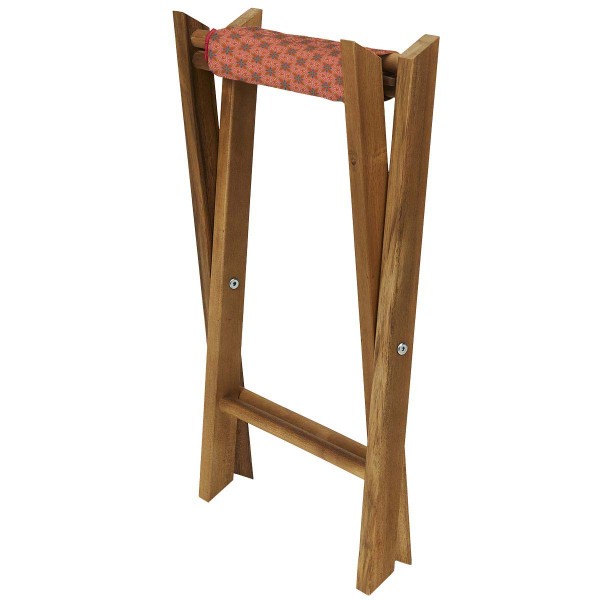 Wooden folding stool LOTUS orange