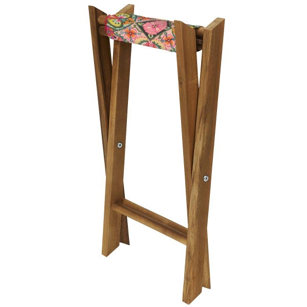 Wooden folding stool FLORES