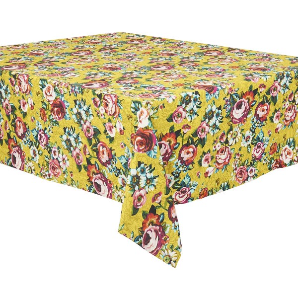Mantel de algodón amarillo devi