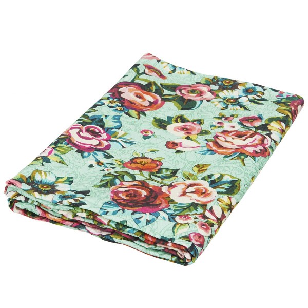 Cotton tablecloth DEVI lagoon 140x235