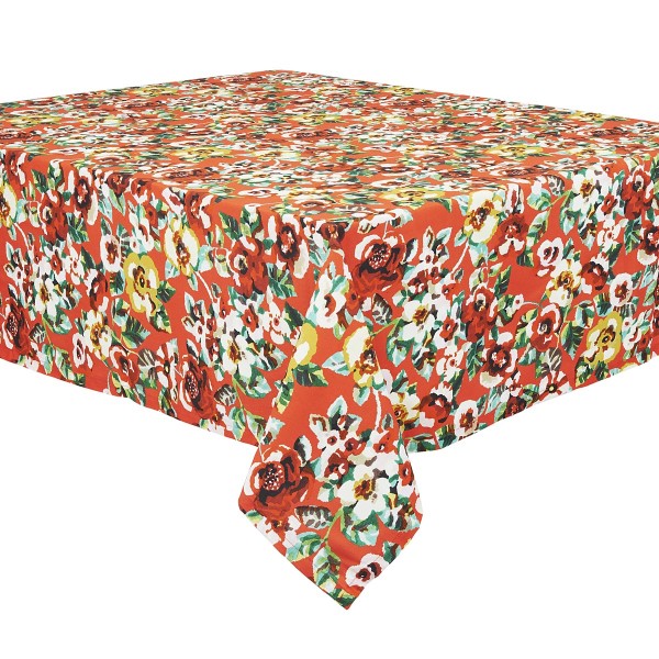 Cotton tablecloth RITA red 140x235