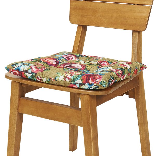 Outdoor Chair pad DEVI brown 37x37 cm