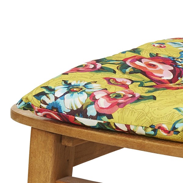 Outdoor Chair pad DEVI yellow 37x37 cm
