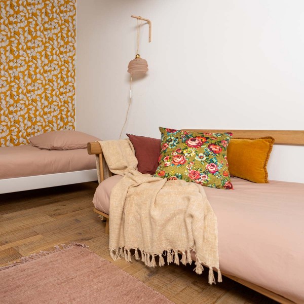 Housse de coussin velours DEVI doré
