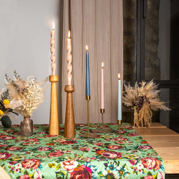 Cotton tablecloth DEVI lagoon 140x235