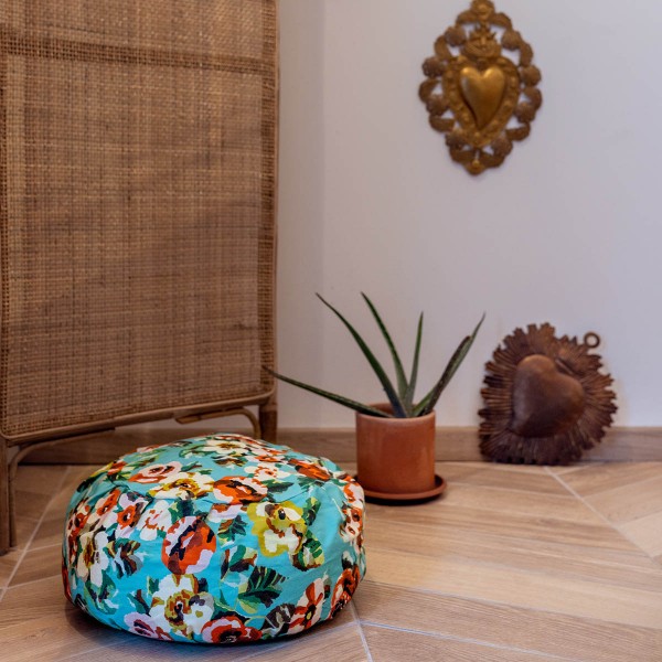 Zafu - Meditation cushion RITA turquoise