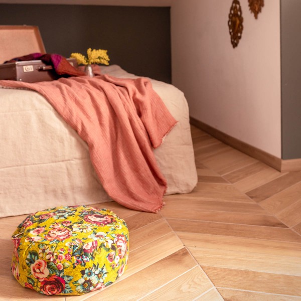Zafu - Coussin de méditation DEVI jaune