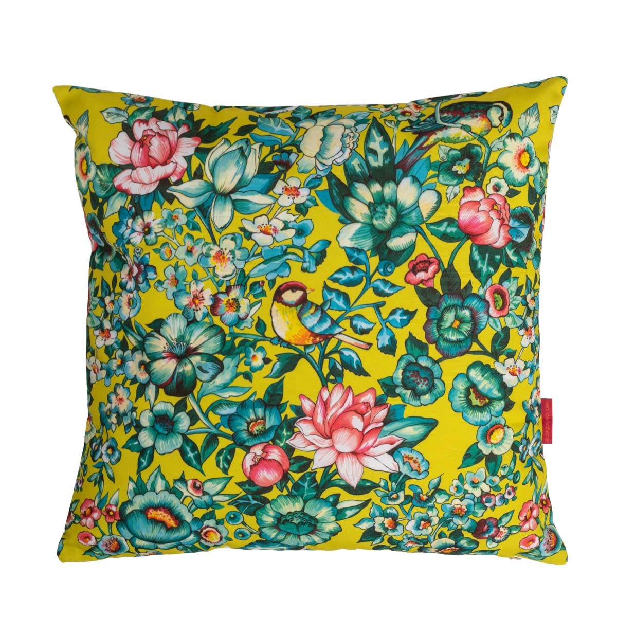 Coussin S 45x45 triangles jaunes pour Panier chat ou Déco