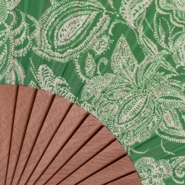 Hand fan JASMIN green 2