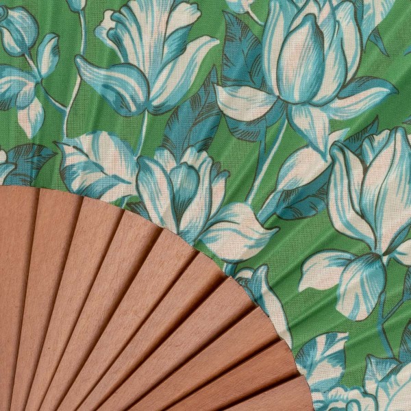 Hand fan APONI green