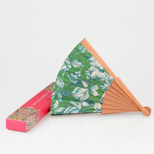 Hand fan APONI green