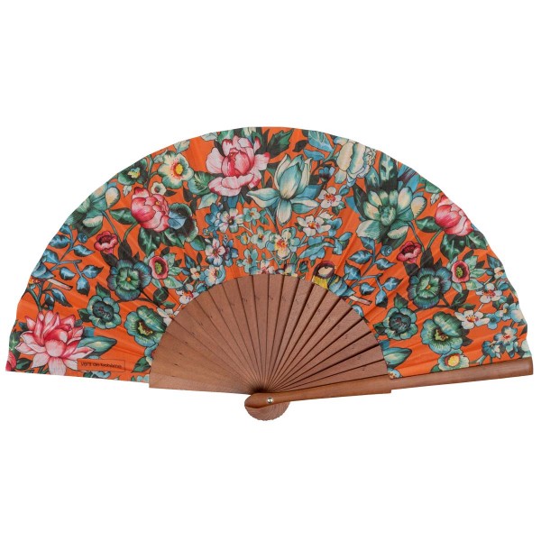Hand fan NILA orange