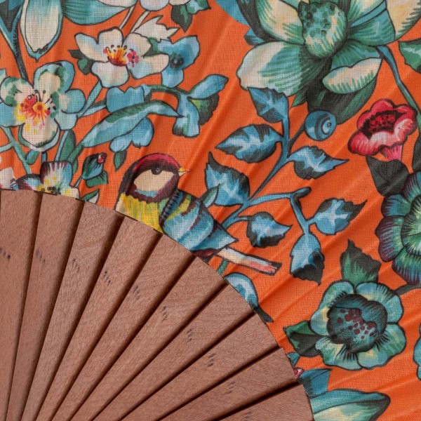 Hand fan NILA orange