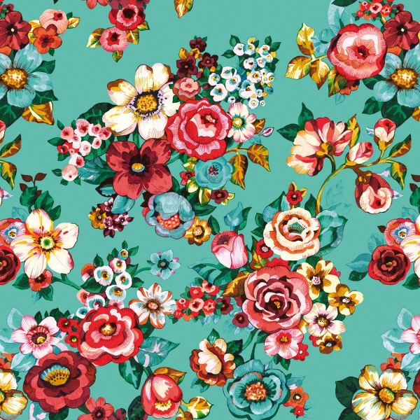 Deckchair canvas SAKURI turquoise