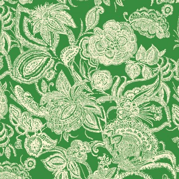 Deckchair canvas JASMIN green