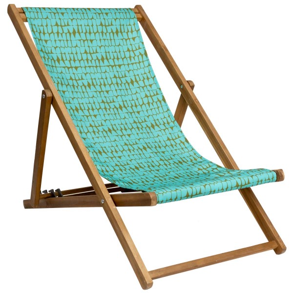 Deckchair canvas ZANZIBAR blue