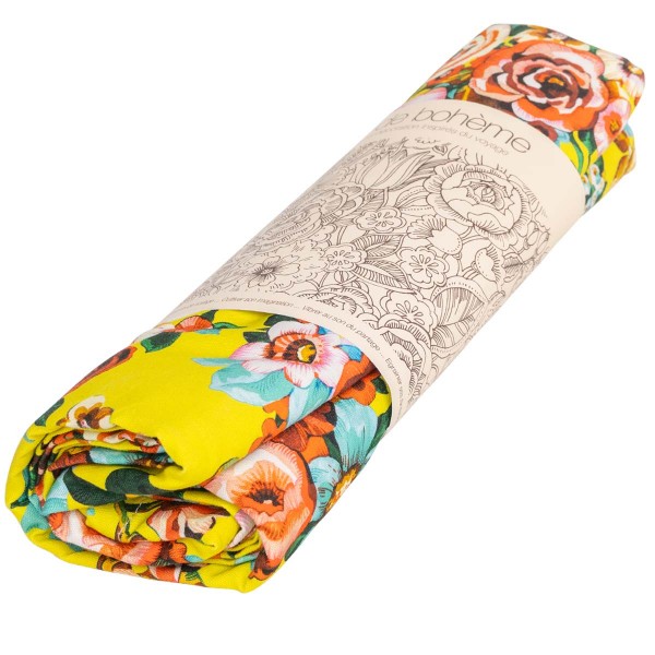 Nappe en coton SAKURI jaune