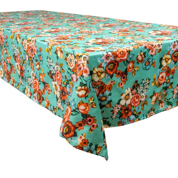 Cotton tablecloth SAKURI blue140x235