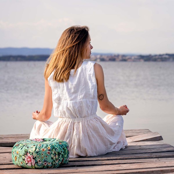 Zafu - Cojín de meditación Nila Turquesa