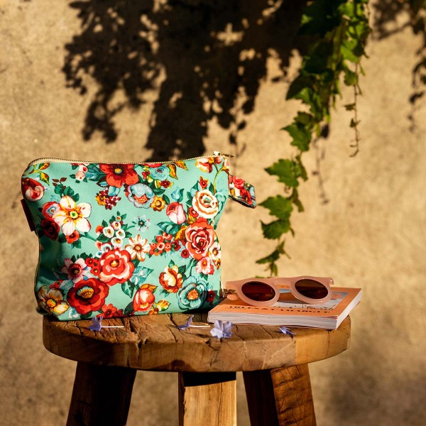 Pochette SAKURI turquoise