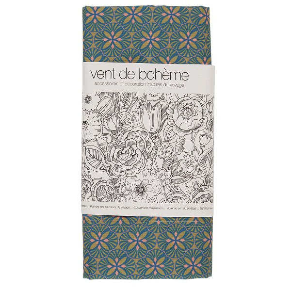 Deckchair canvas LOTUS doré
