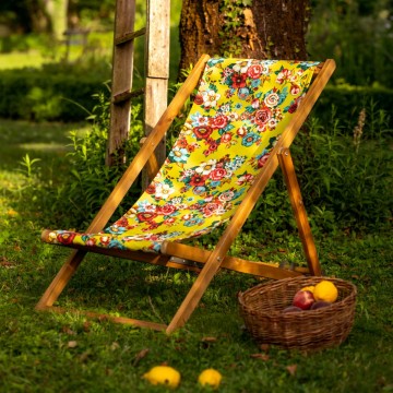Deckchair canvas SAKURI jaune 2