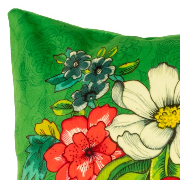 Housse de coussin velours HANAMI vert