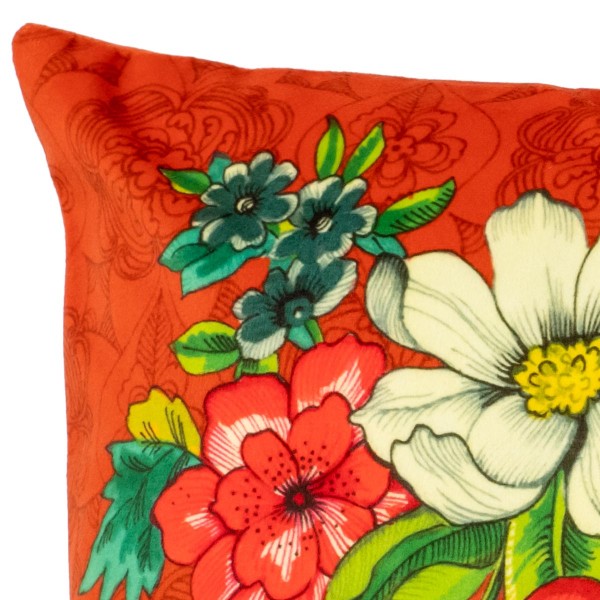 Velvet cushion cover HANAMI orange 40x60