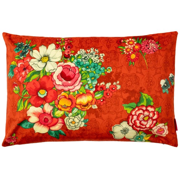 Housse de coussin velours HANAMI orange