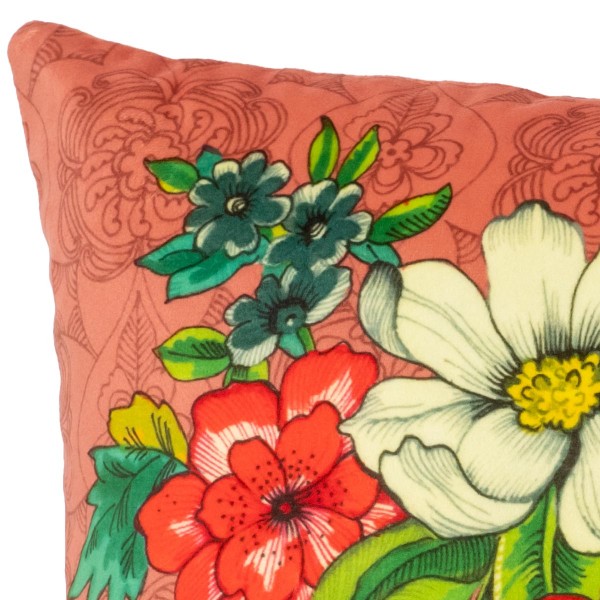 Velvet cushion cover HANAMI rose 40x60