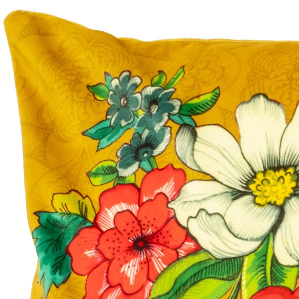 Housse de coussin velours HANAMI safran