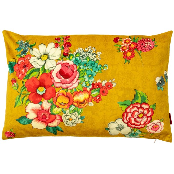 Housse de coussin velours HANAMI safran