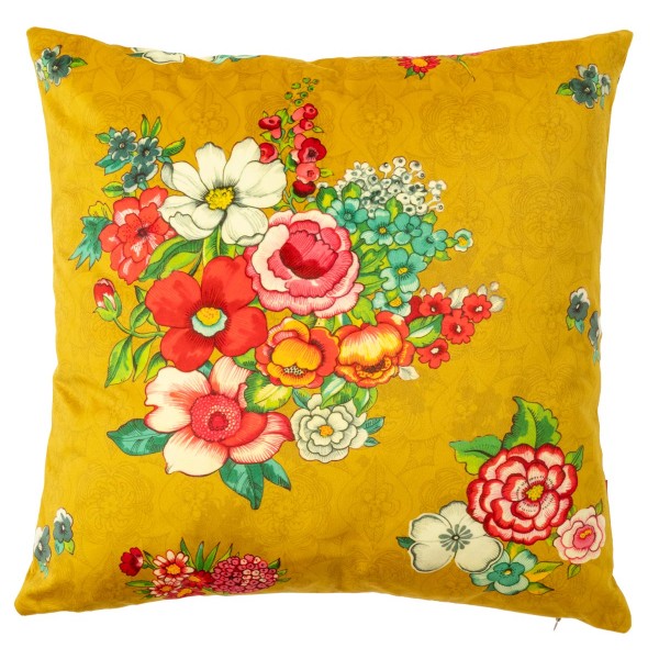 Housse de coussin velours HANAMI safran
