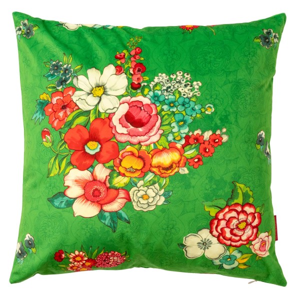 Housse de coussin velours HANAMI vert