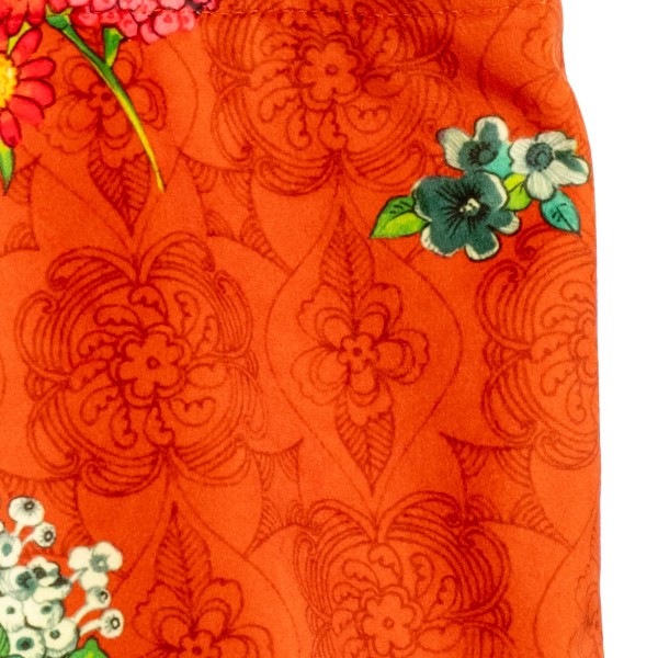 Velvet tote bag HANAMI orange