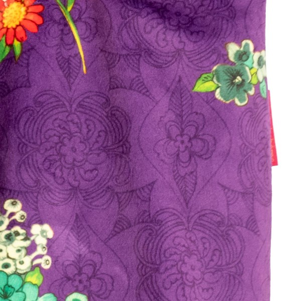 Tote bag velours HANAMI violet