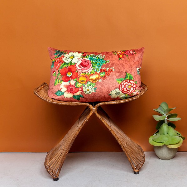 Housse de coussin velours HANAMI rose