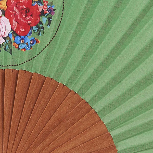 Hand fan HOLY green