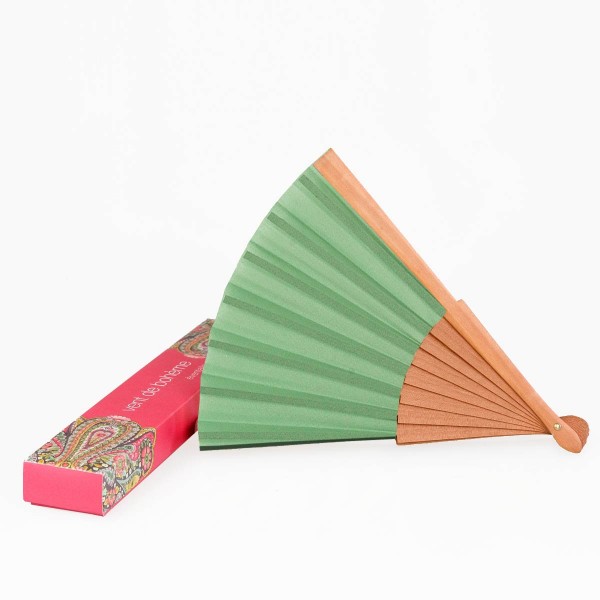 Hand fan HOLY green