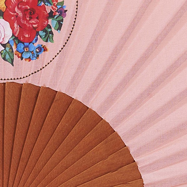 Hand fan HOLY rose