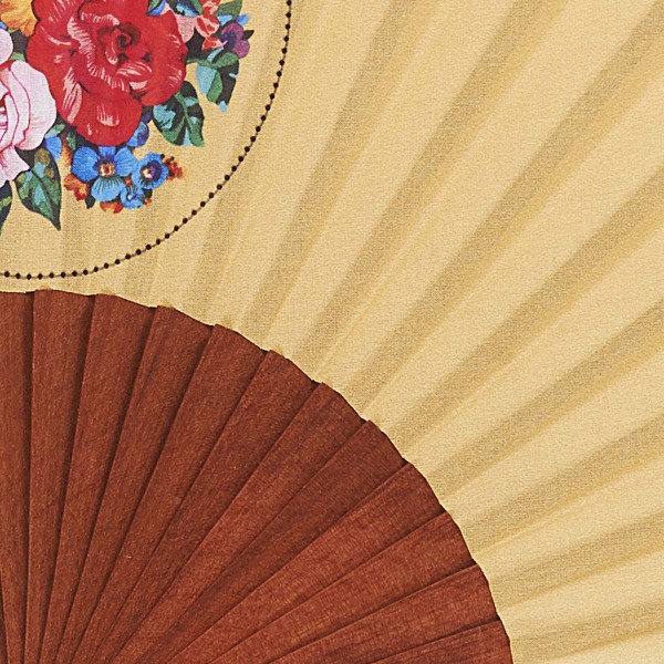 Hand fan HOLY yellow