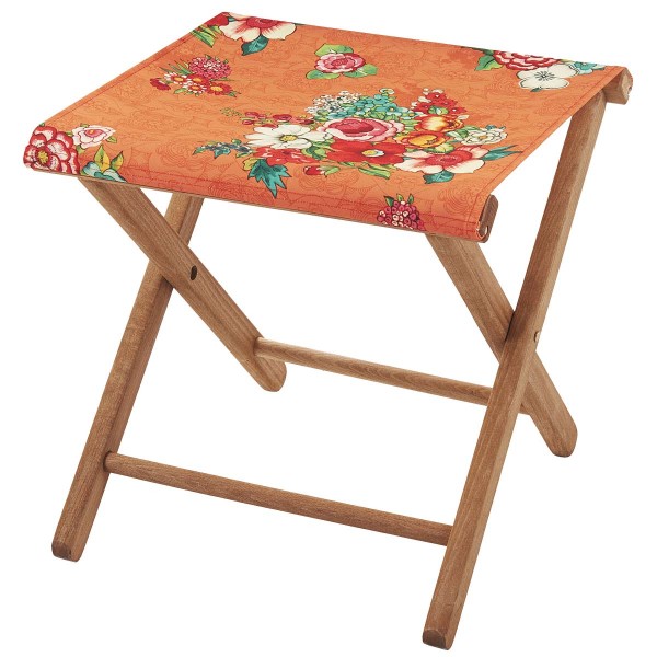 Wooden folding stool HANAMI orange
