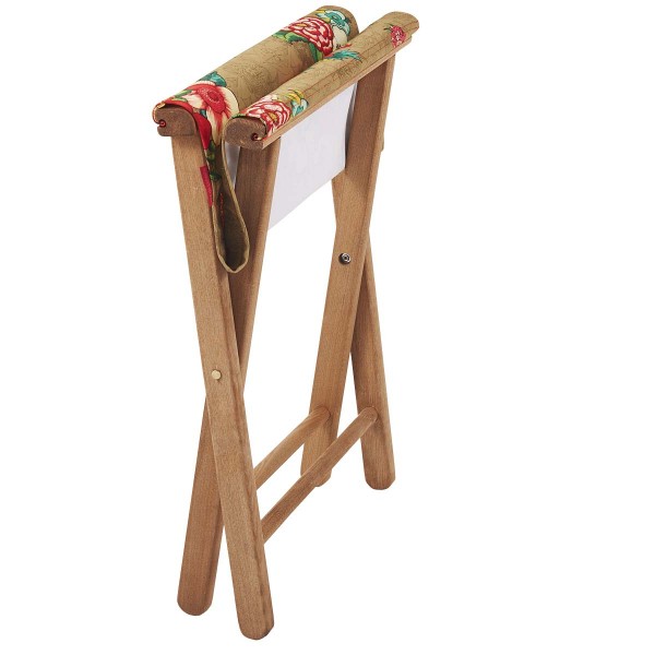 Wooden folding stool HANAMI brown